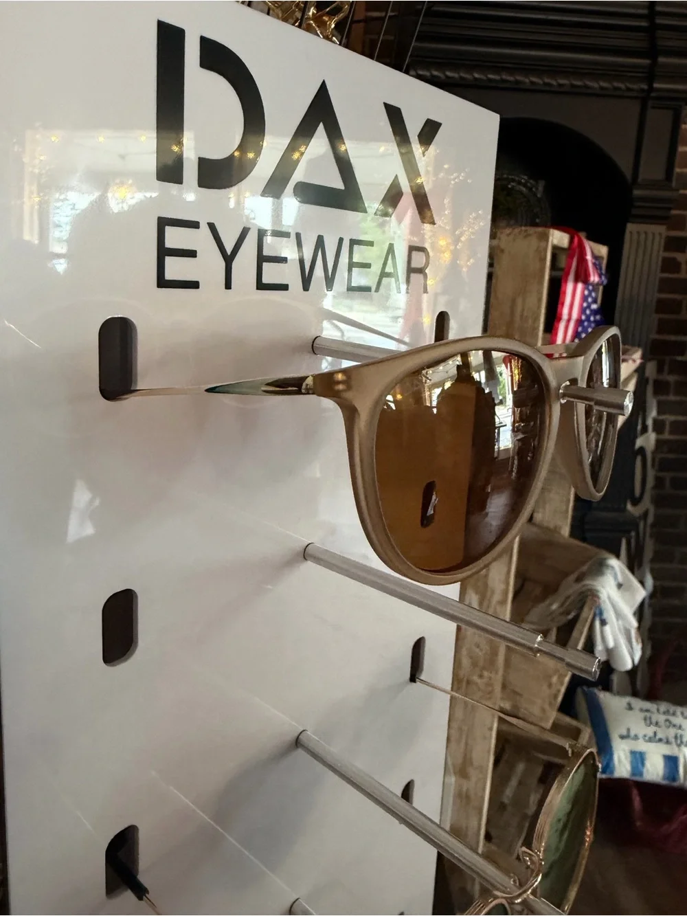 Dax ladies Brown Round Sunglasses — Matte Brown Frame